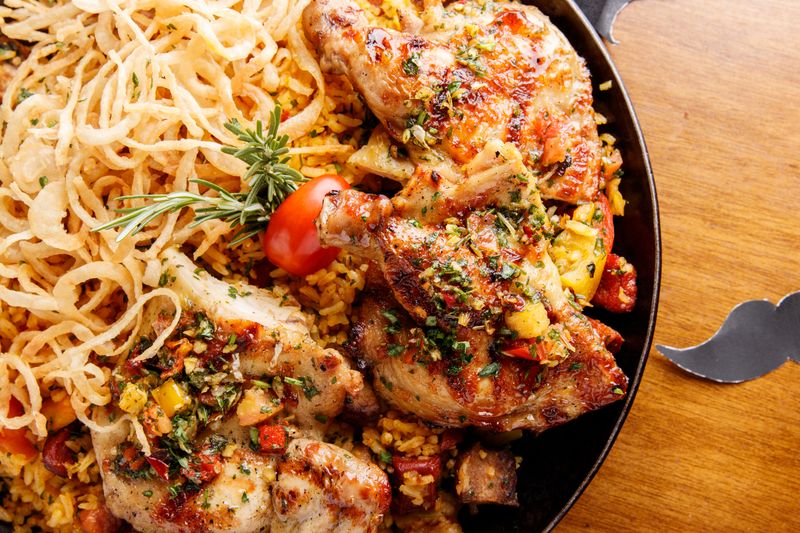 hangry joe's hot chicken being prepared fresh in the kitchen